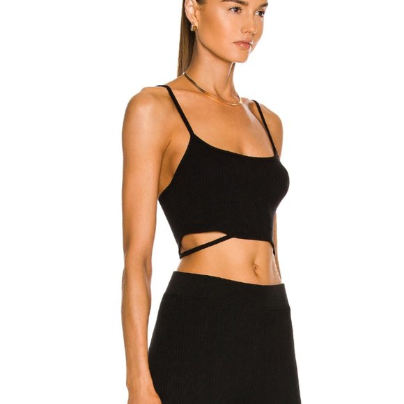 JONATHAN SIMKHAI STANDARD Elliana Everyday Rib Cropped Top - Picture 2 of 6